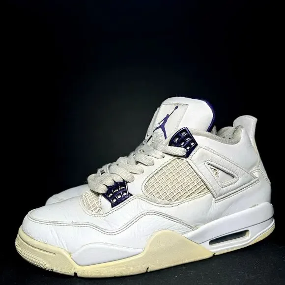 Size 8 - Nike Air Jordan 4 Retro Purple Metallic Men's Shoes